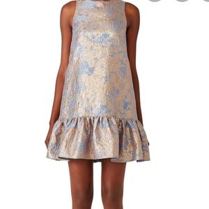 Slate and Willow burning gold dress